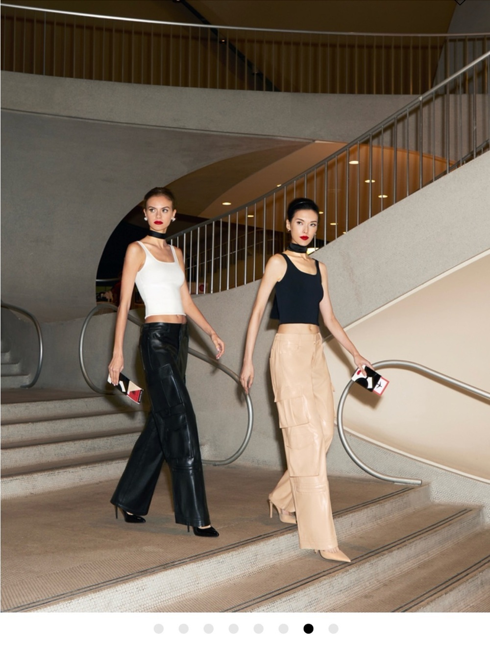 Alice + Olivia LUIS VEGAN LEATHER CARGO PANT